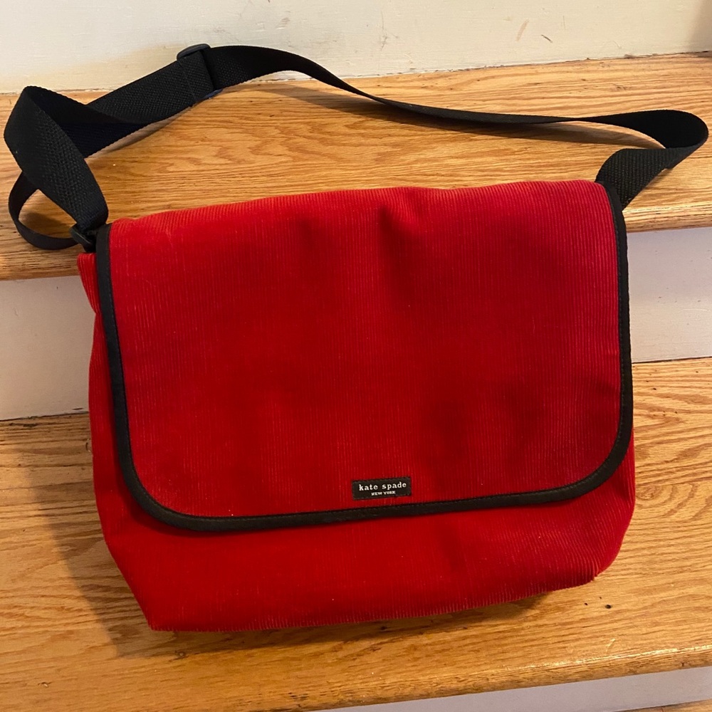 Kate Spade corduroy messenger bag